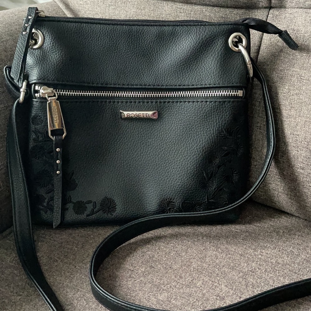 Rosetti Bodhi Floral Embroidery Mini Crossbody Bag black